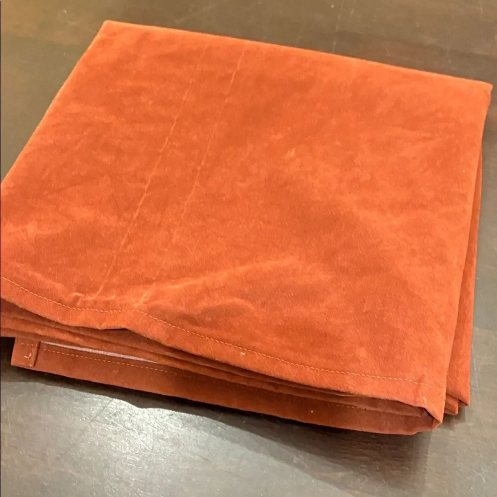 Elegant Rust Velour Tablecloth